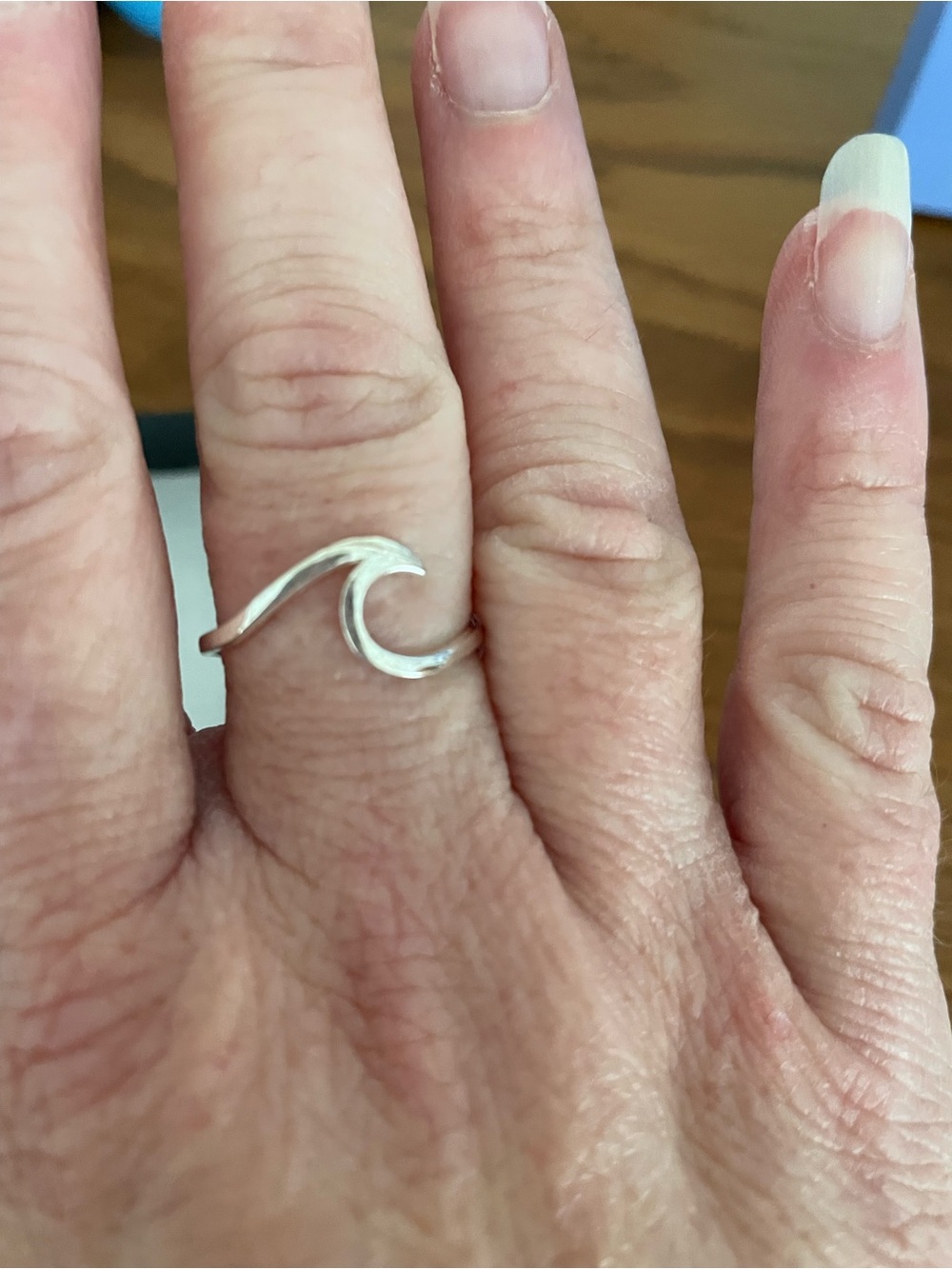 Sterling silver wave ring